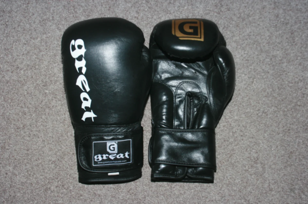 black boxing gloves