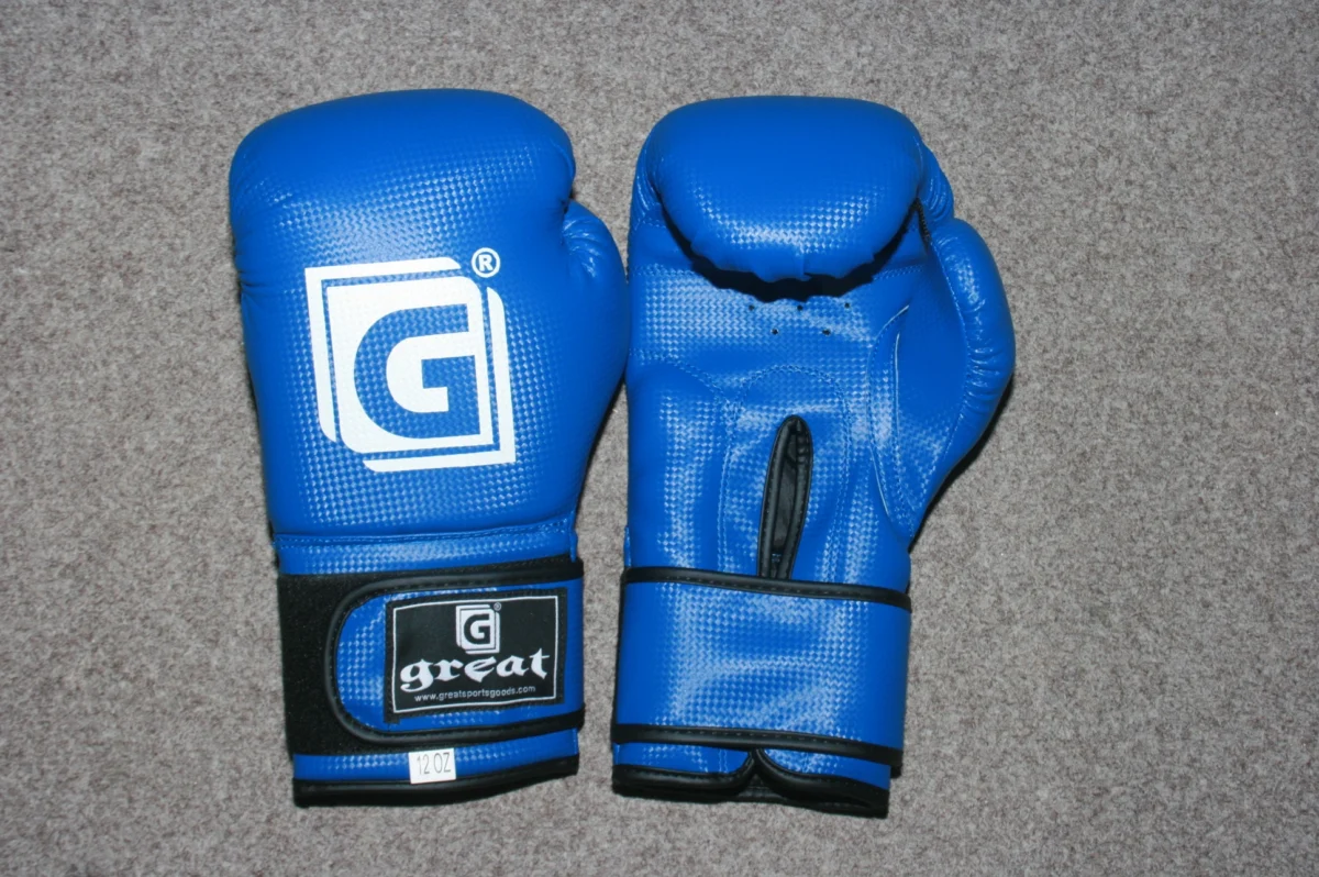 blue boxing gloves